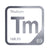 Thulium periodic table Elemental Tile in Gray