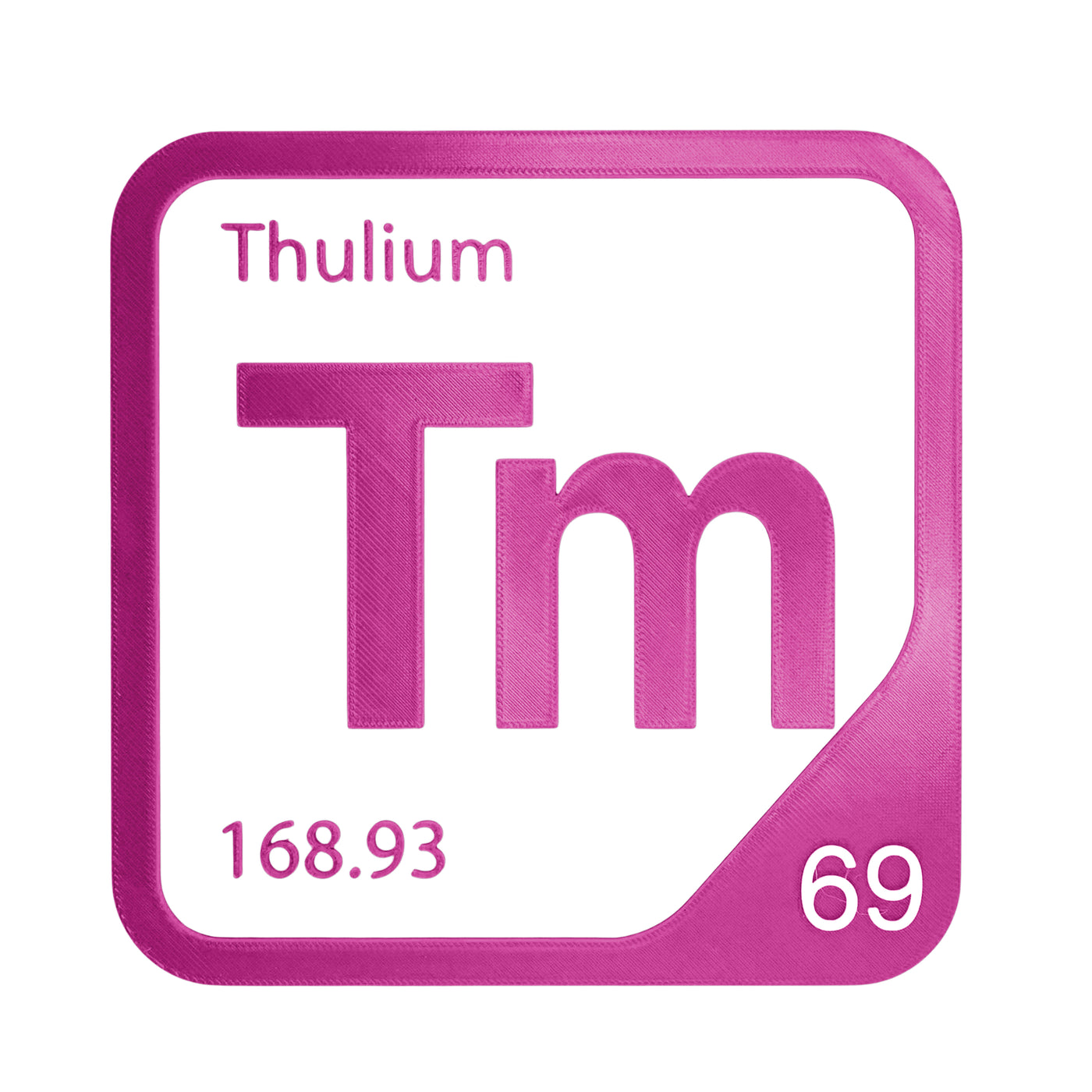 Thulium periodic table Elemental Tile in Magenta