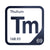 Thulium periodic table Elemental Tile in Navy Blue