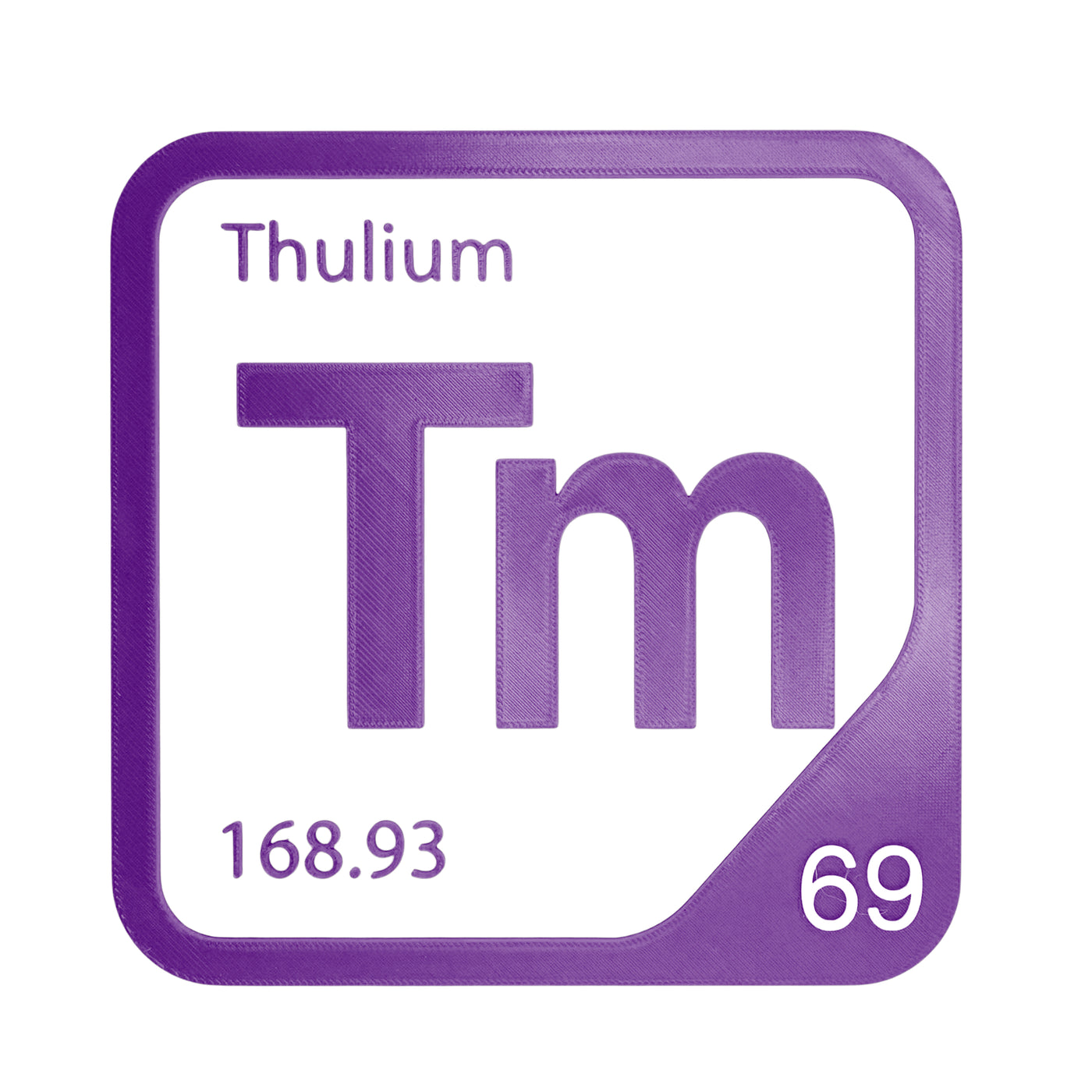 Thulium periodic table Elemental Tile in Purple