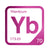 Ytterbium periodic table Elemental Tile in Magenta
