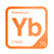 Ytterbium periodic table Elemental Tile in Orange