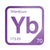 Ytterbium periodic table Elemental Tile in Purple