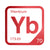 Ytterbium periodic table Elemental Tile in Red