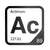 Actinium periodic table Elemental Tile in Black