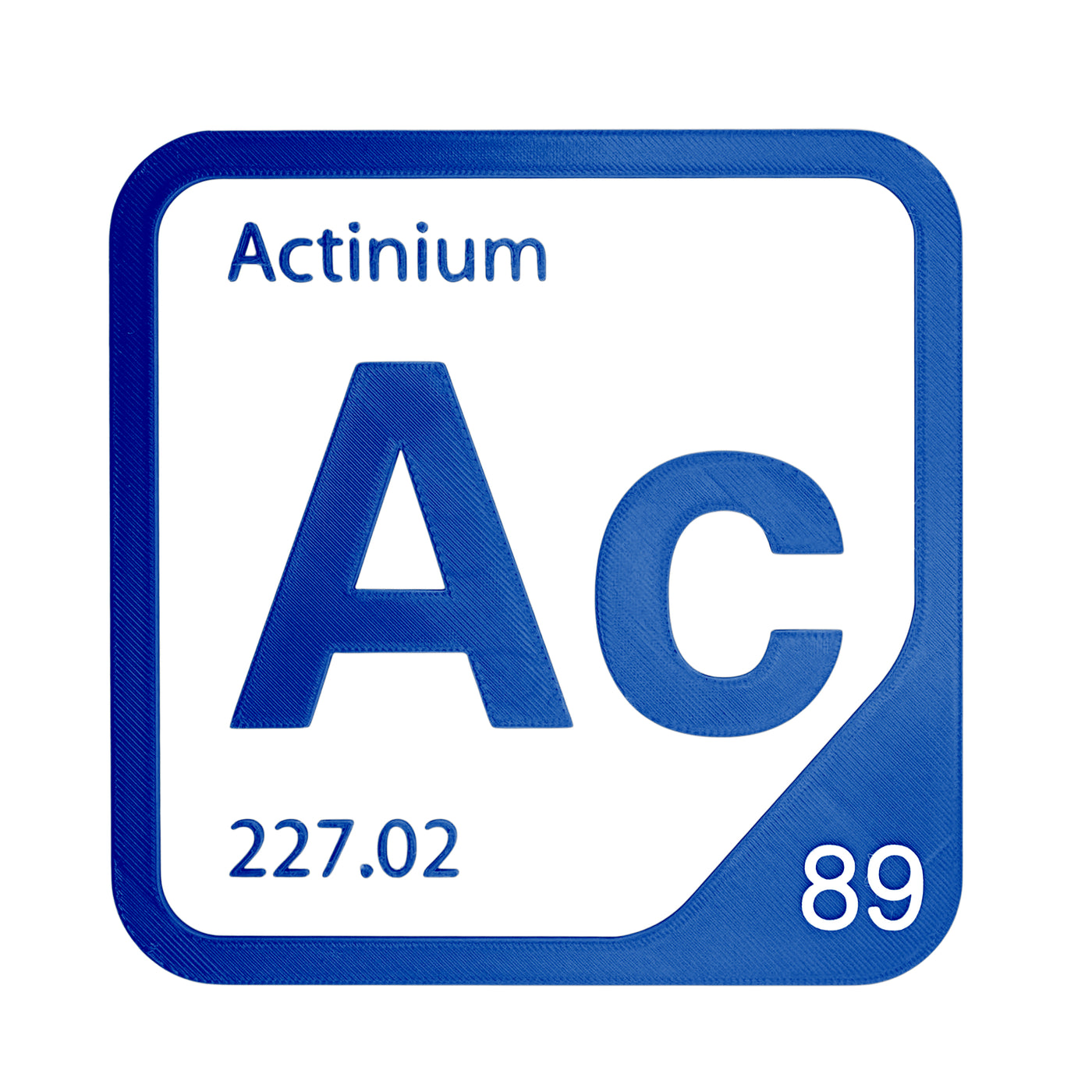 Actinium periodic table Elemental Tile in Blue