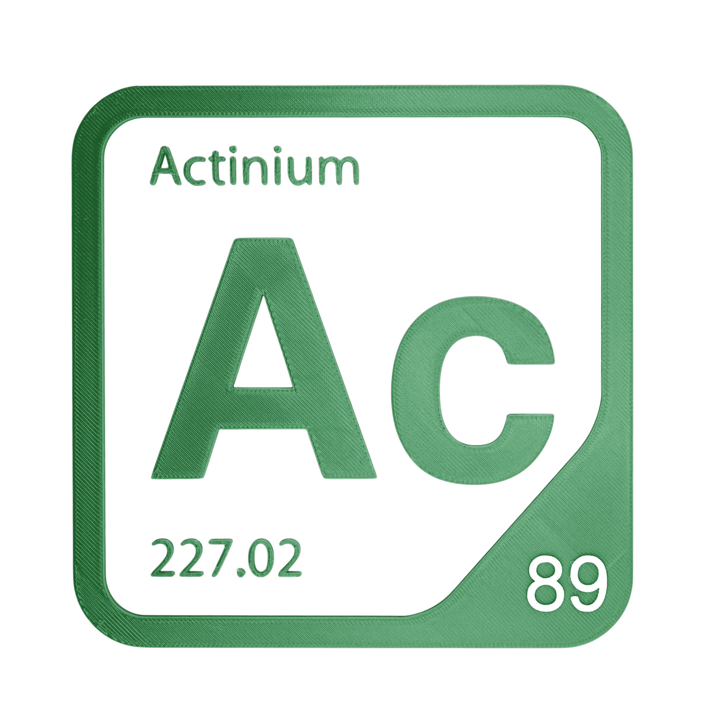Actinium periodic table Elemental Tile in Green