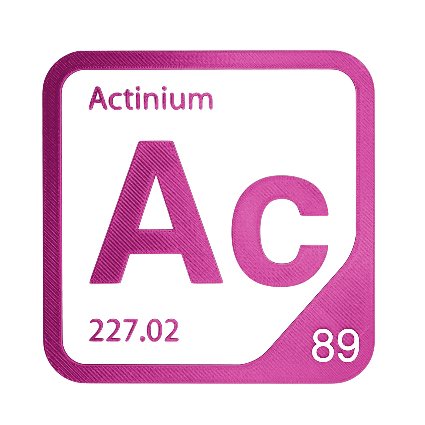 Actinium periodic table Elemental Tile in Magenta