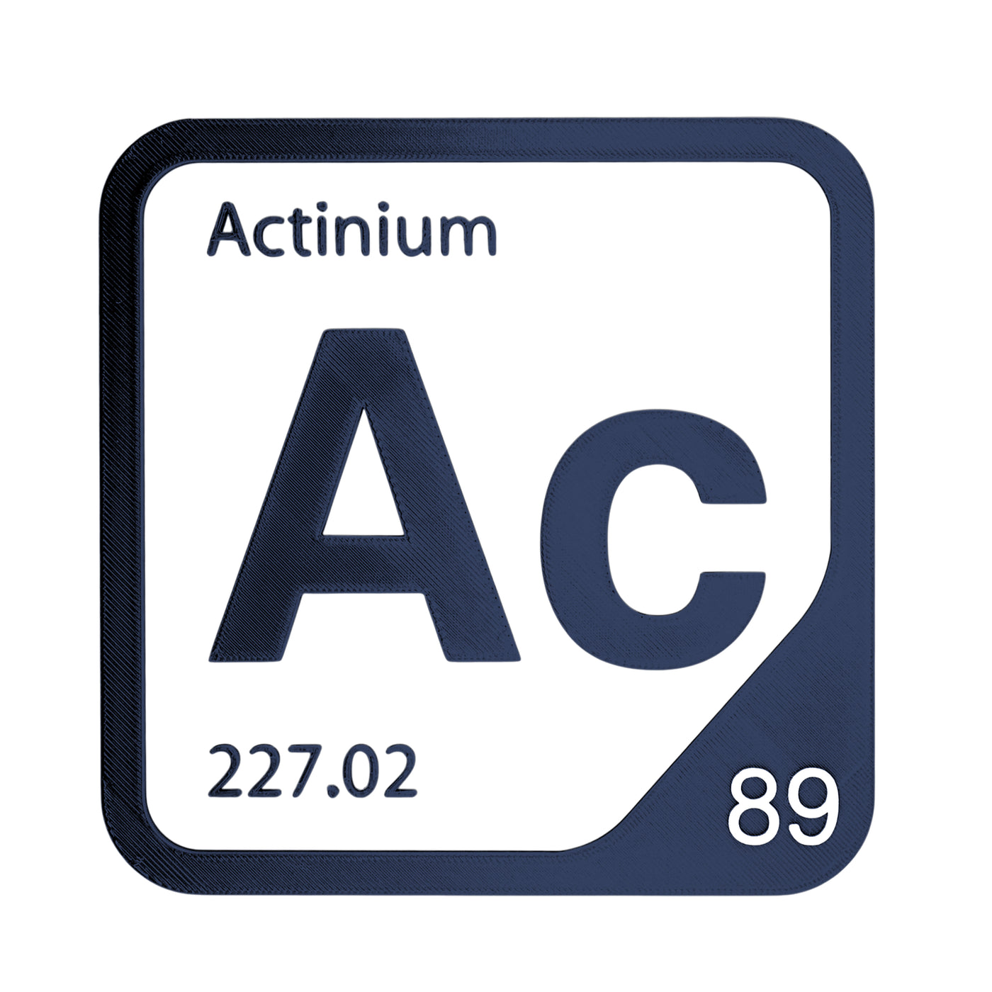 Actinium periodic table Elemental Tile in Navy Blue
