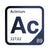 Actinium periodic table Elemental Tile in Navy Blue