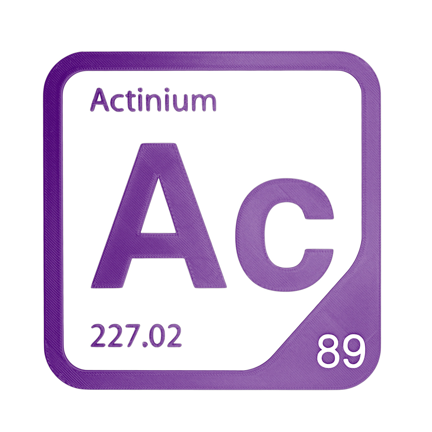 Actinium periodic table Elemental Tile in Purple