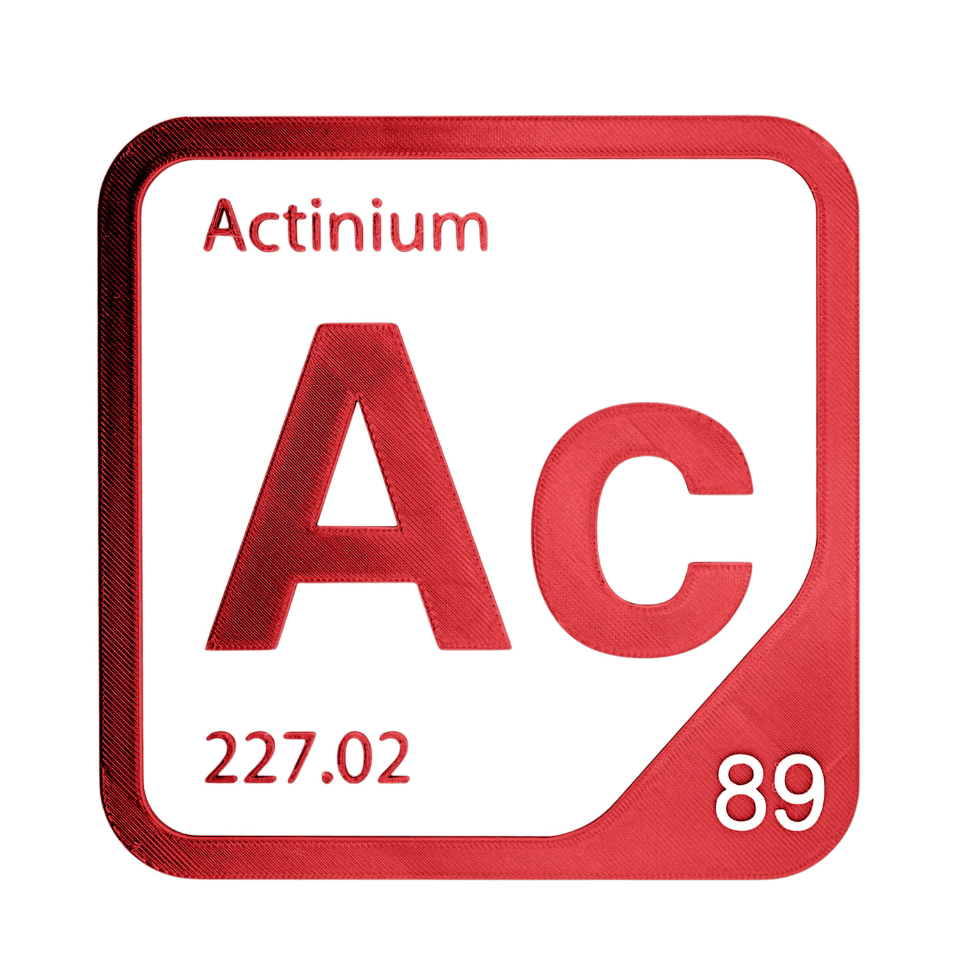 Actinium periodic table Elemental Tile in Red