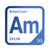 Americium periodic table Elemental Tile in Blue