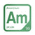 Americium periodic table Elemental Tile in Green