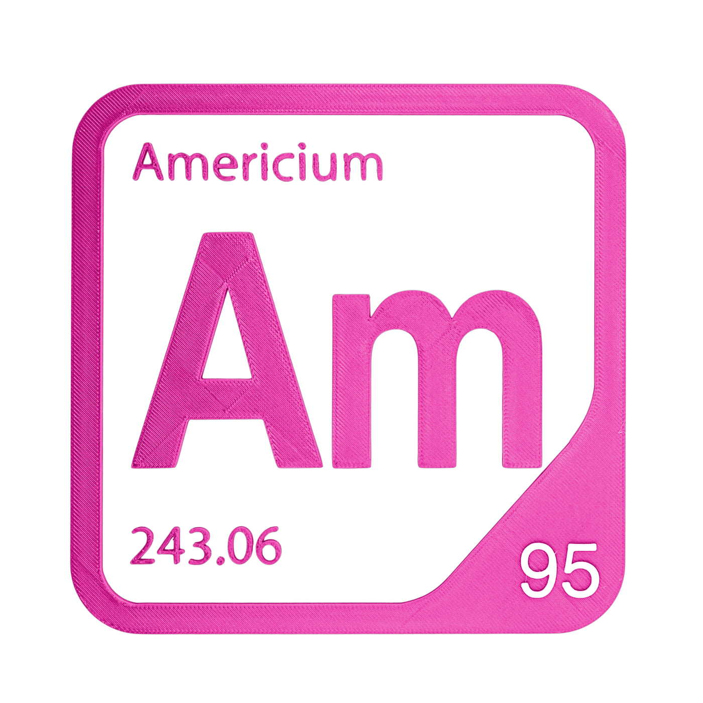 Americium periodic table Elemental Tile in Magenta