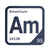 Americium periodic table Elemental Tile in Navy Blue