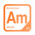 Americium periodic table Elemental Tile in Orange