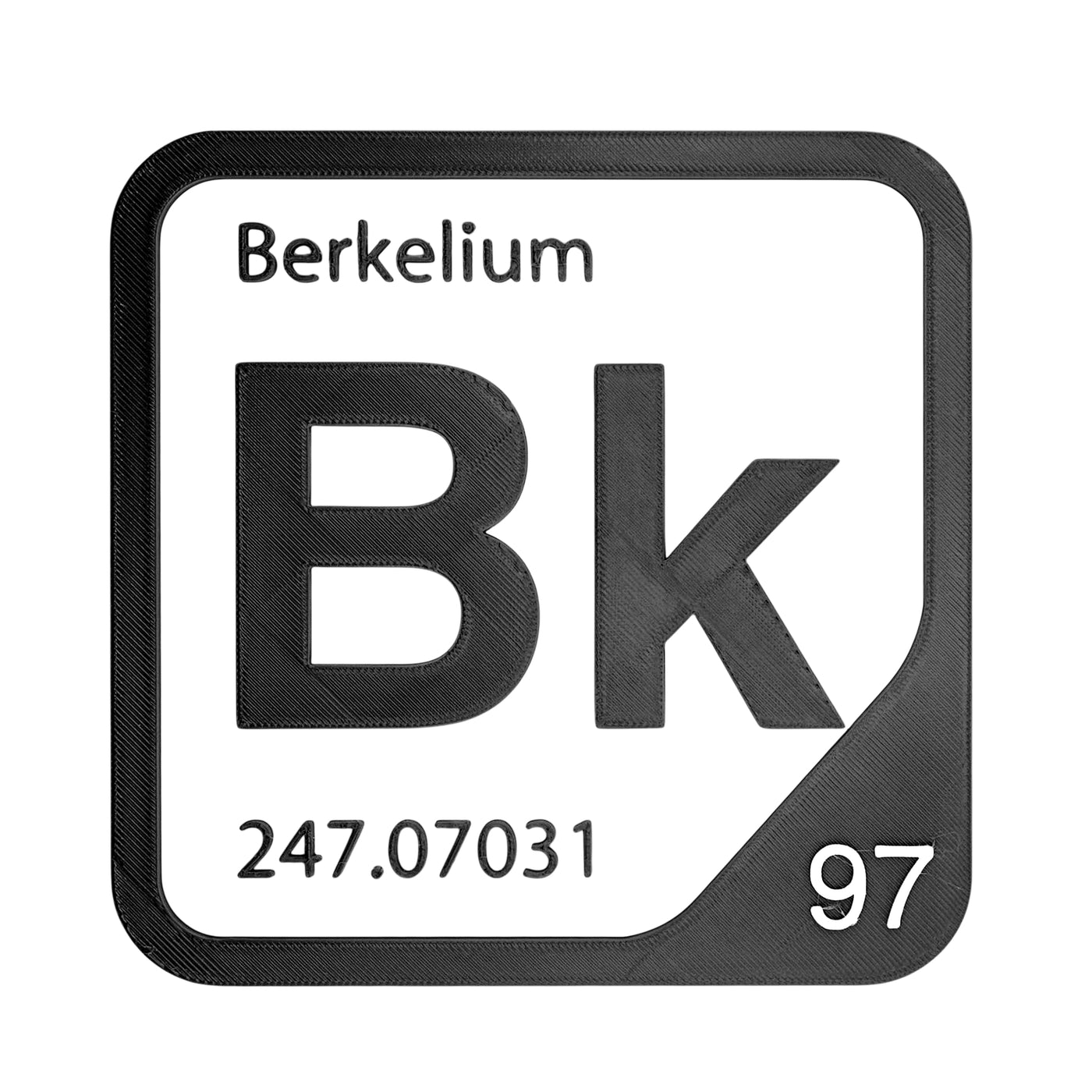 Berkelium periodic table Elemental Tile in Black