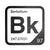 Berkelium periodic table Elemental Tile in Black
