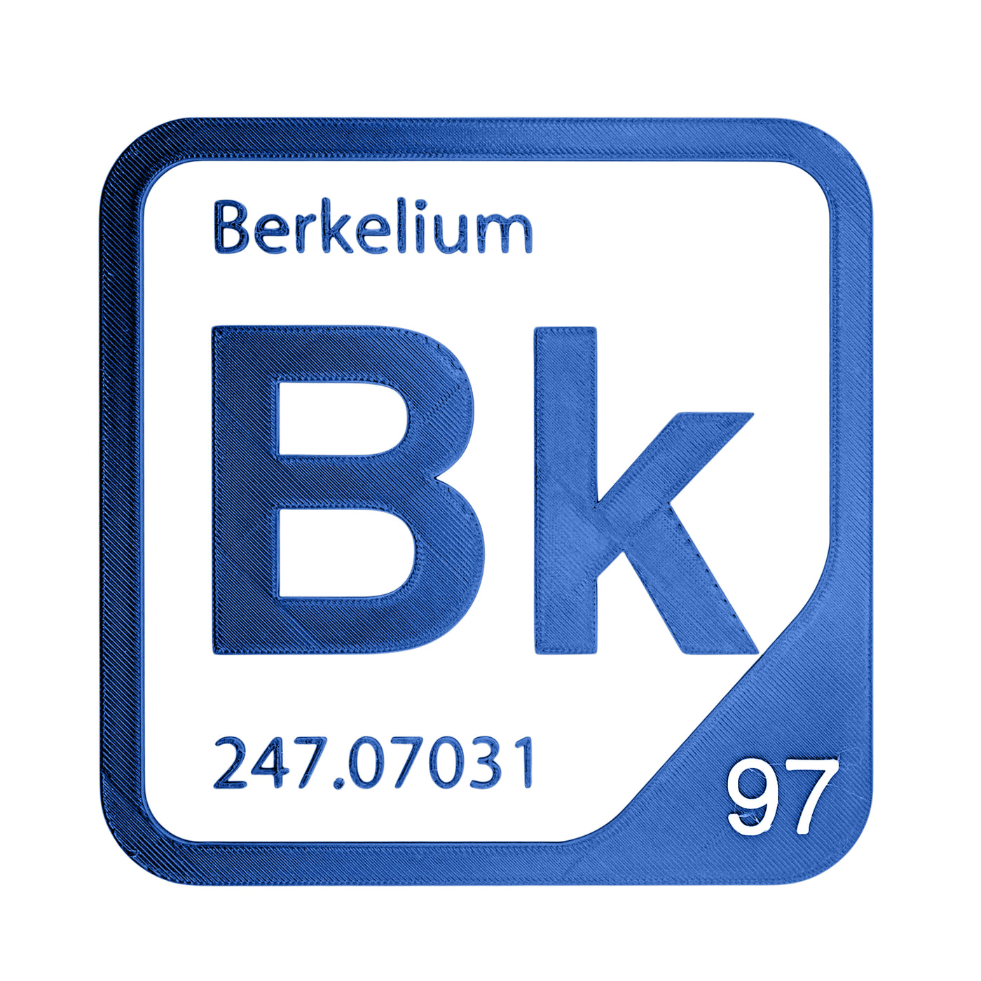 Berkelium periodic table Elemental Tile in Blue