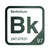 Berkelium periodic table Elemental Tile in Forest Green
