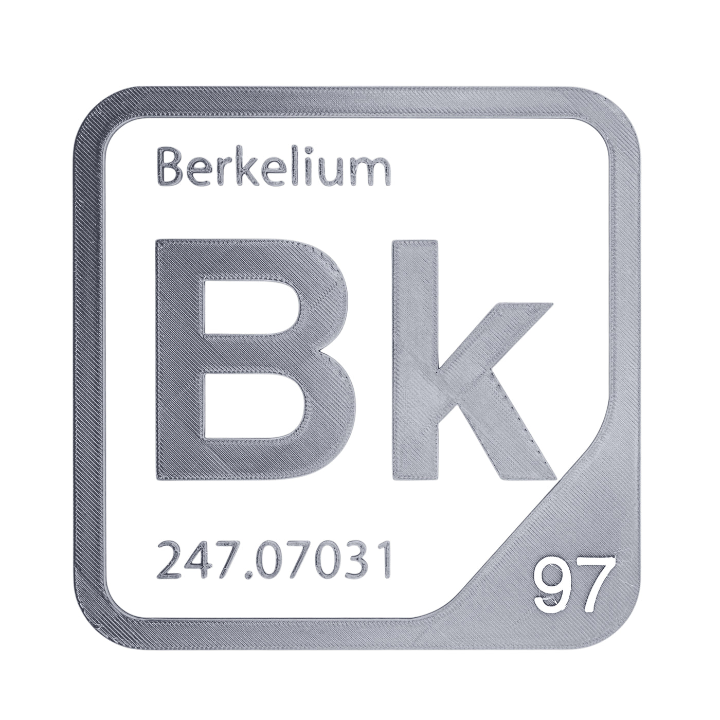 Berkelium periodic table Elemental Tile in Gray