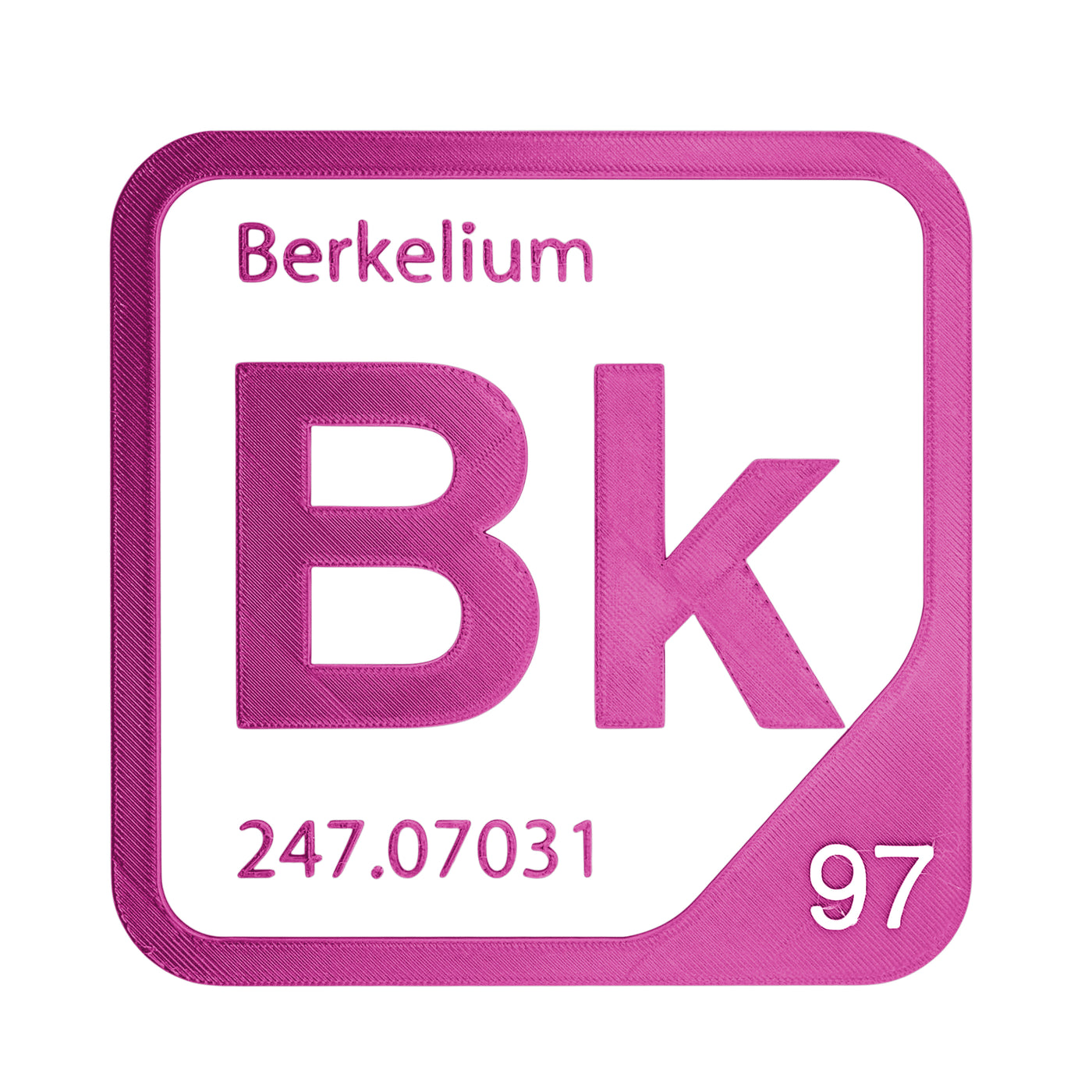 Berkelium periodic table Elemental Tile in Magenta