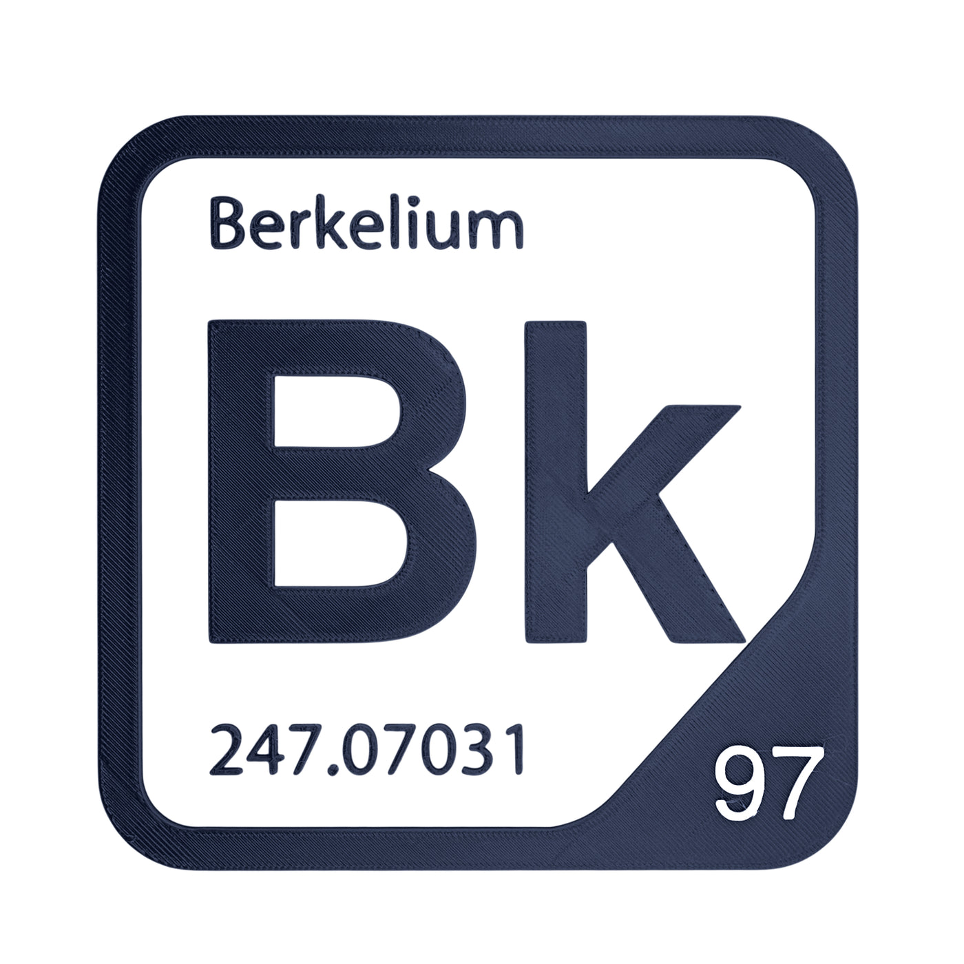 Berkelium periodic table Elemental Tile in Navy Blue