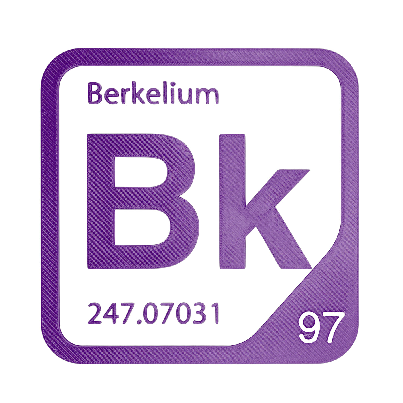Berkelium periodic table Elemental Tile in Purple