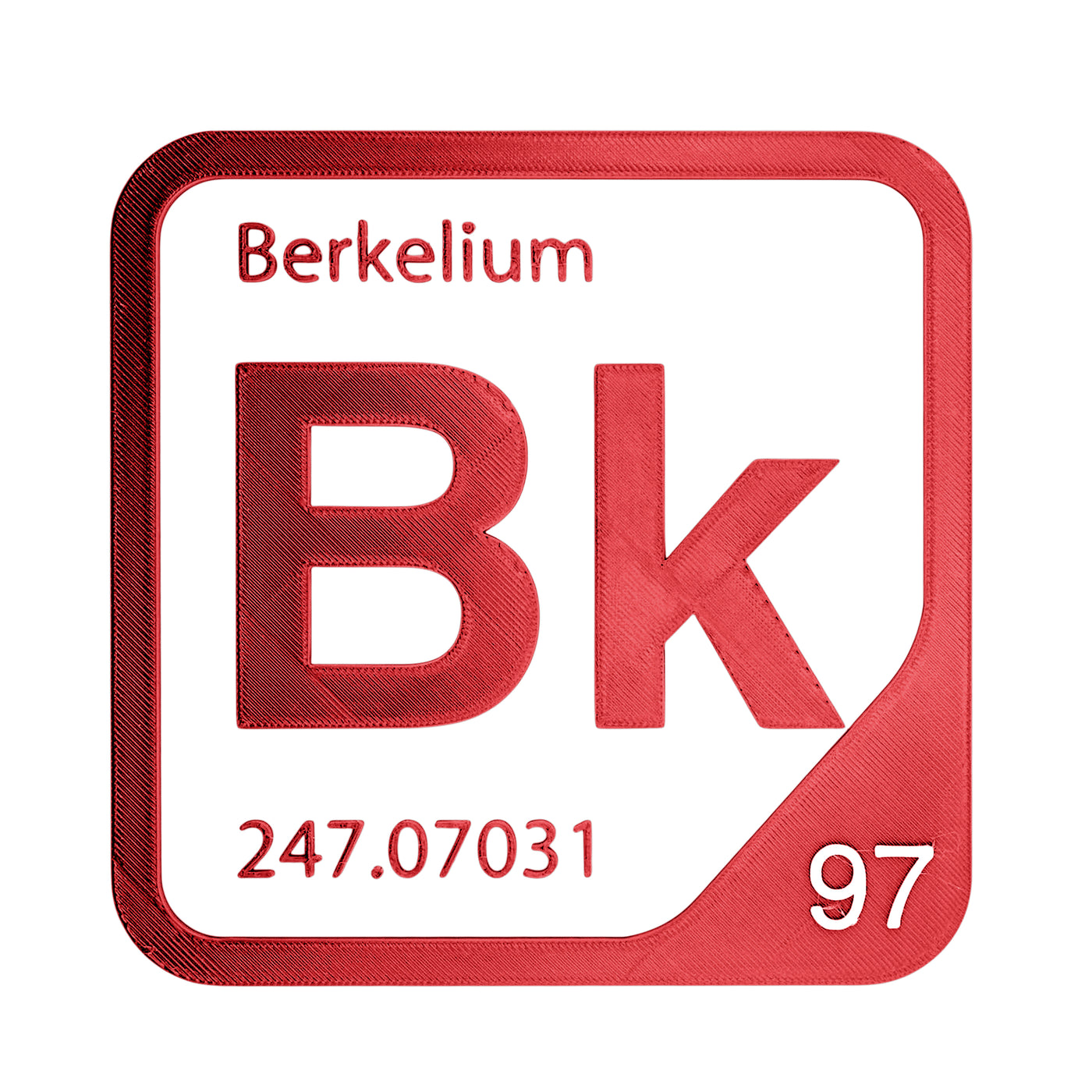 Berkelium periodic table Elemental Tile in Red