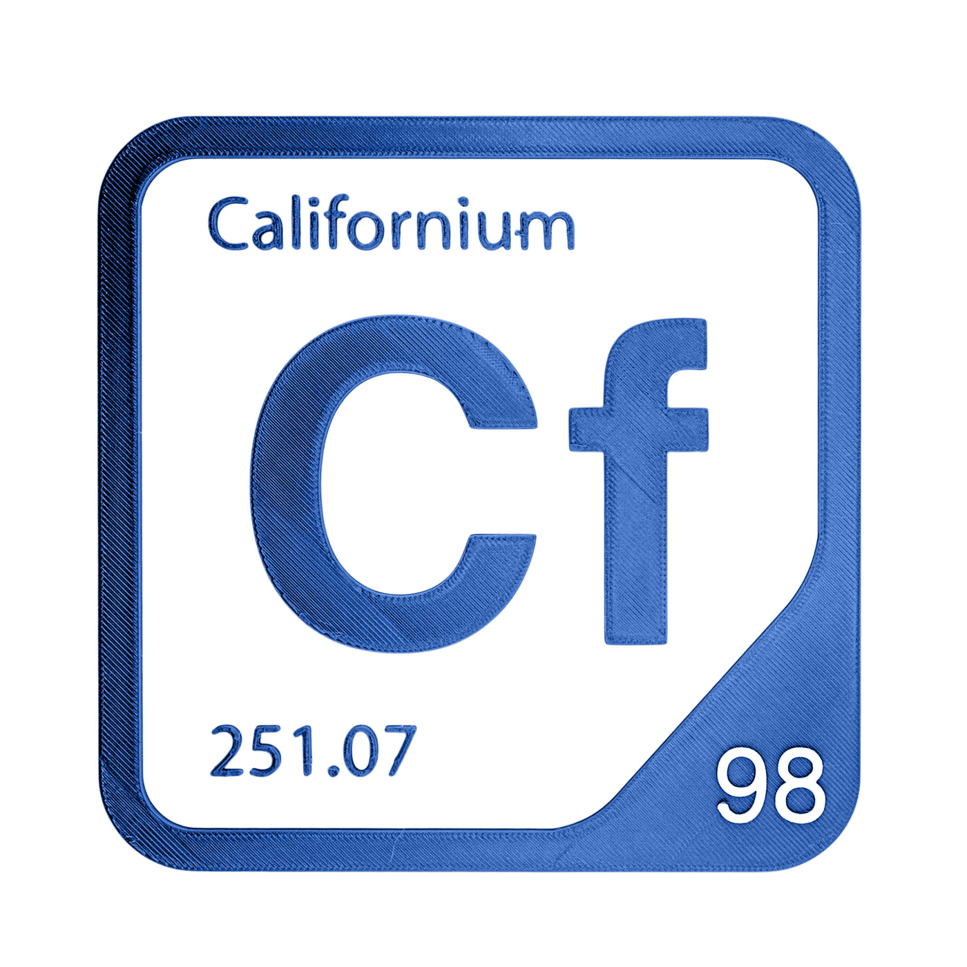Californium periodic table Elemental Tile in Blue