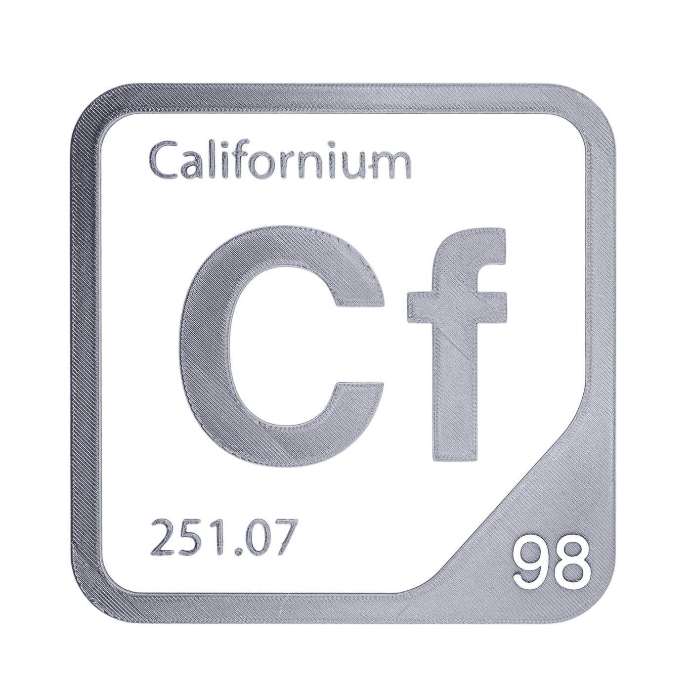 Californium periodic table Elemental Tile in Gray