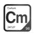 Curium periodic table Elemental Tile in Black
