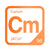 Curium periodic table Elemental Tile in Orange
