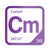 Curium periodic table Elemental Tile in Purple