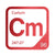Curium periodic table Elemental Tile in Red