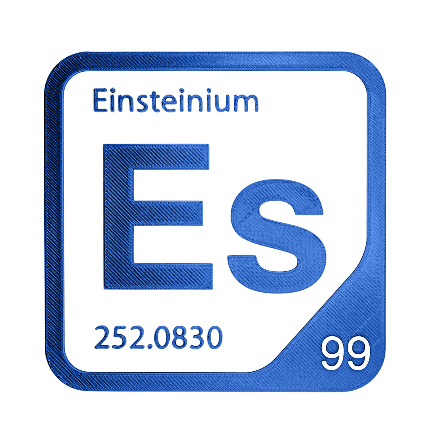 Einsteinium periodic table Elemental Tile in Blue