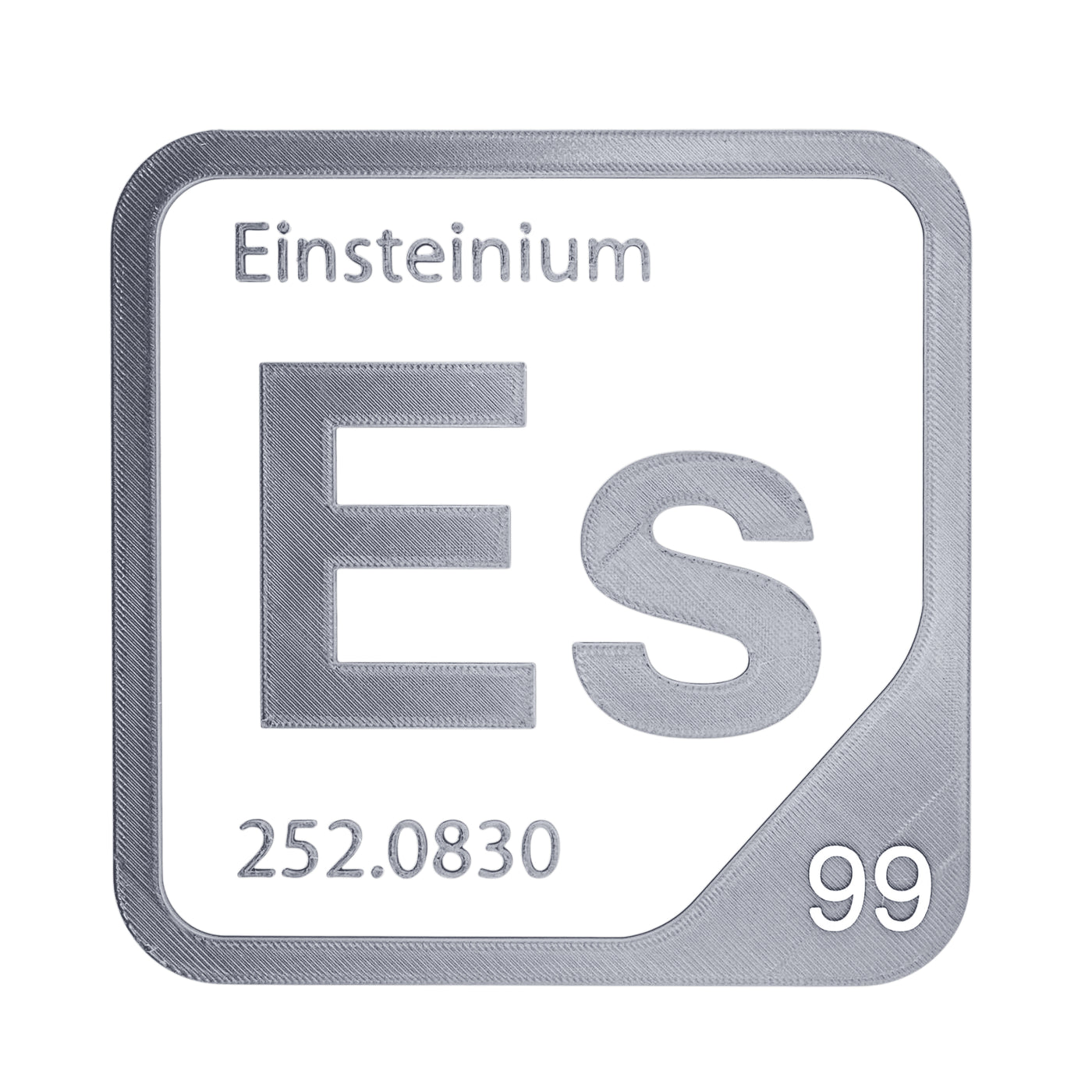 Einsteinium periodic table Elemental Tile in Gray