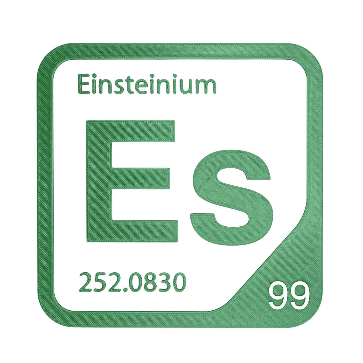 Einsteinium periodic table Elemental Tile in Green