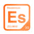 Einsteinium periodic table Elemental Tile in Orange