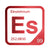 Einsteinium periodic table Elemental Tile in Red