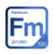 Fermium periodic table Elemental Tile in Blue