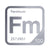 Fermium periodic table Elemental Tile in Gray