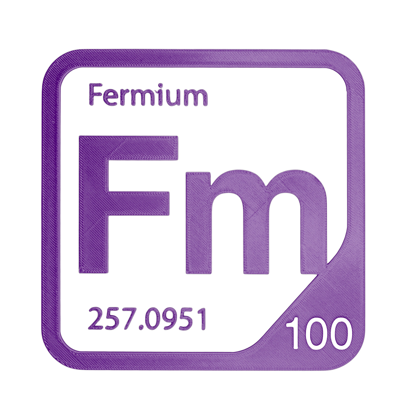 Fermium periodic table Elemental Tile in Purple