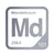 Mendelevium periodic table Elemental Tile in Gray