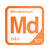 Mendelevium periodic table Elemental Tile in Orange