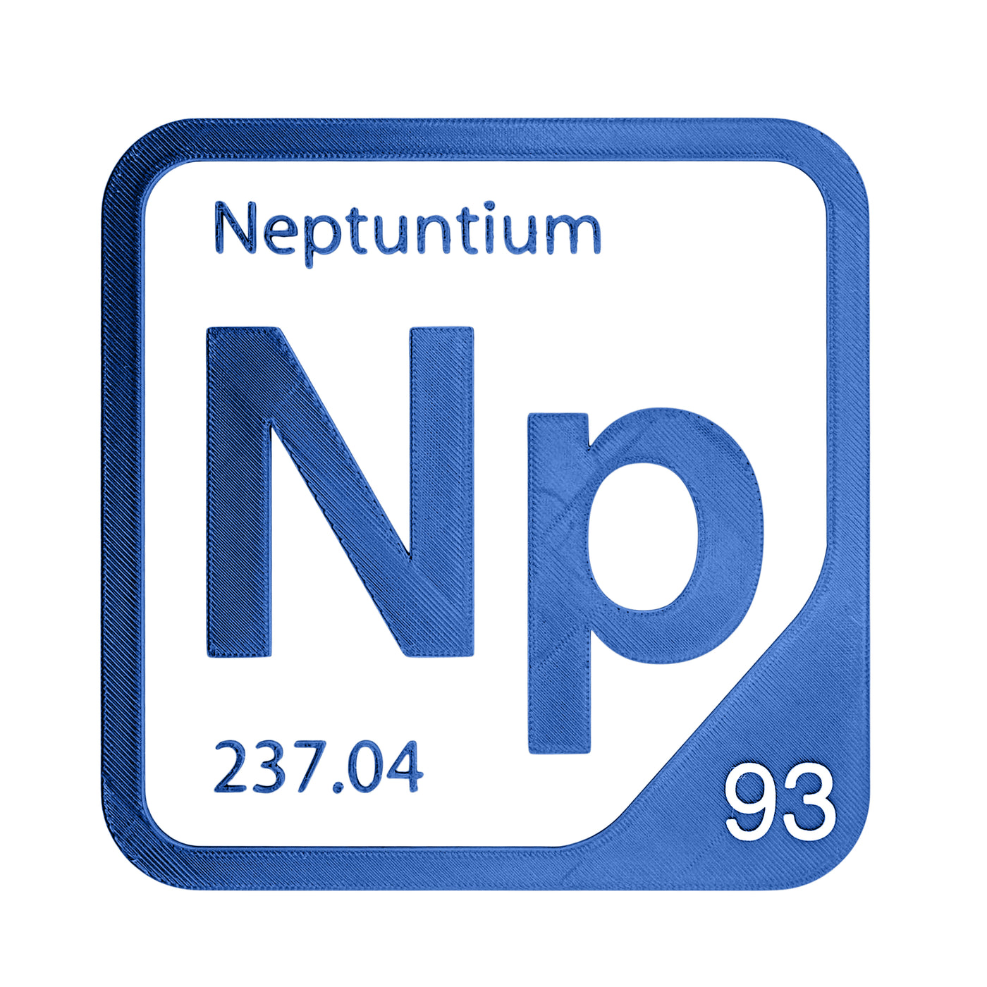 Neptunium periodic table Elemental Tile in Blue