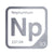 Neptunium periodic table Elemental Tile in Gray