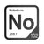 Nobelium periodic table Elemental Tile in Black