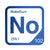Nobelium periodic table Elemental Tile in Blue